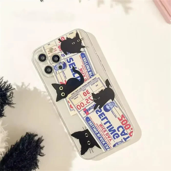 Doodle Angry Cat Phone Case PhoneShells