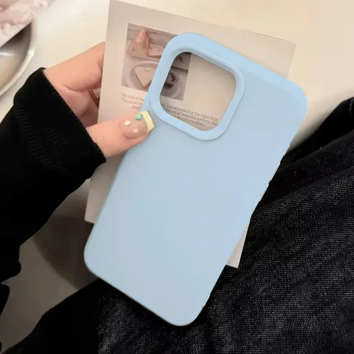 Dopamine-Inspired Silicone Solid Color Simple Fashion Phone Case For iPhone PhoneShells