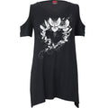 DOVES HEART - Cold Shoulder Goth Bottom Top Spiral USA