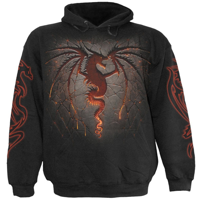 DRAGON FURNACE - Hoody Black Spiral USA