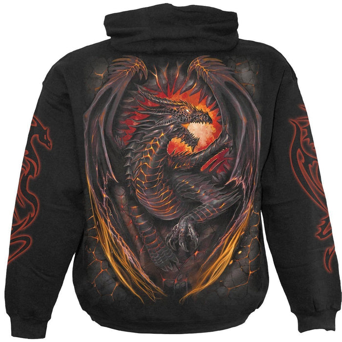 DRAGON FURNACE - Hoody Black Spiral USA