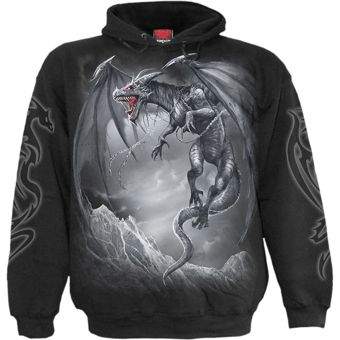 DRAGON'S CRY - Hoody Black Spiral USA