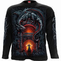 DRAGON'S LAIR - Longsleeve T-Shirt Black Spiral USA