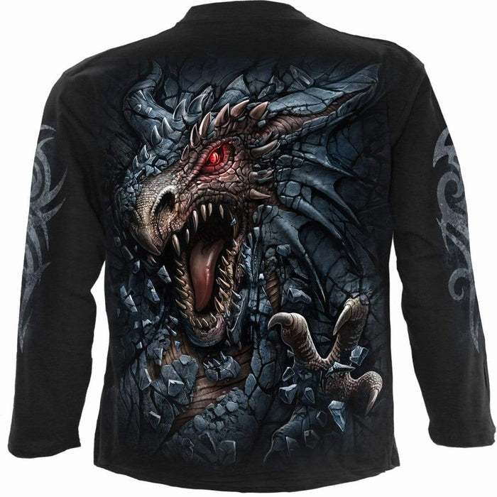 DRAGON'S LAIR - Longsleeve T-Shirt Black Spiral USA