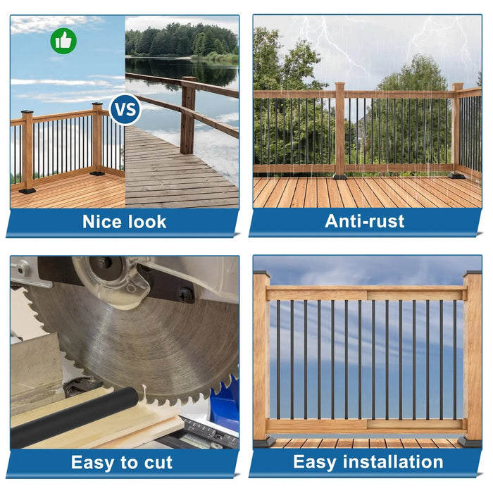 Durable Hollow Deck Balusters with Screws HAUSVITA