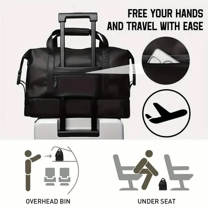 Durable Large Weekender Bag with Shoe Compartment DailySale