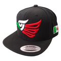 Embroidered Eagle and flag Mexico SLIM LOGO SnapBack hat Peligro Sports