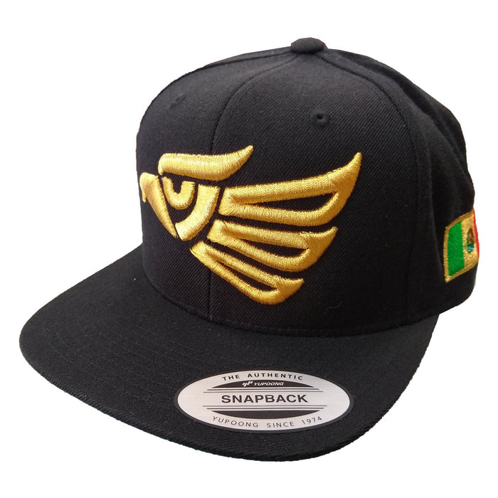 Embroidered Eagle and flag Mexico SLIM LOGO SnapBack hat Peligro Sports