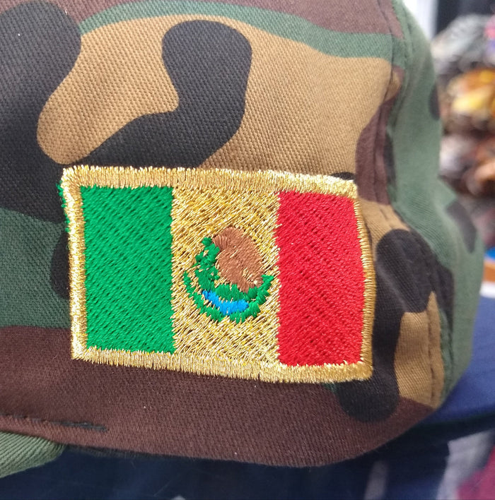Embroidered SnapBack Mexican Bull logo Camouflage Hat Peligro Sports