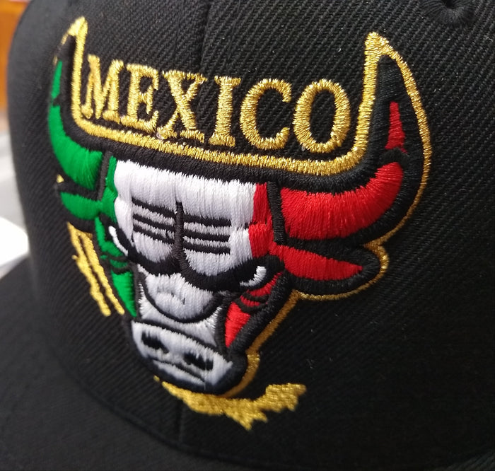 Embroidered SnapBack Mexican Bull Logo Hat Peligro Sports