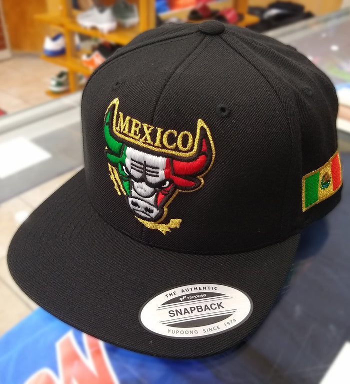 Embroidered SnapBack Mexican Bull Logo Hat Peligro Sports