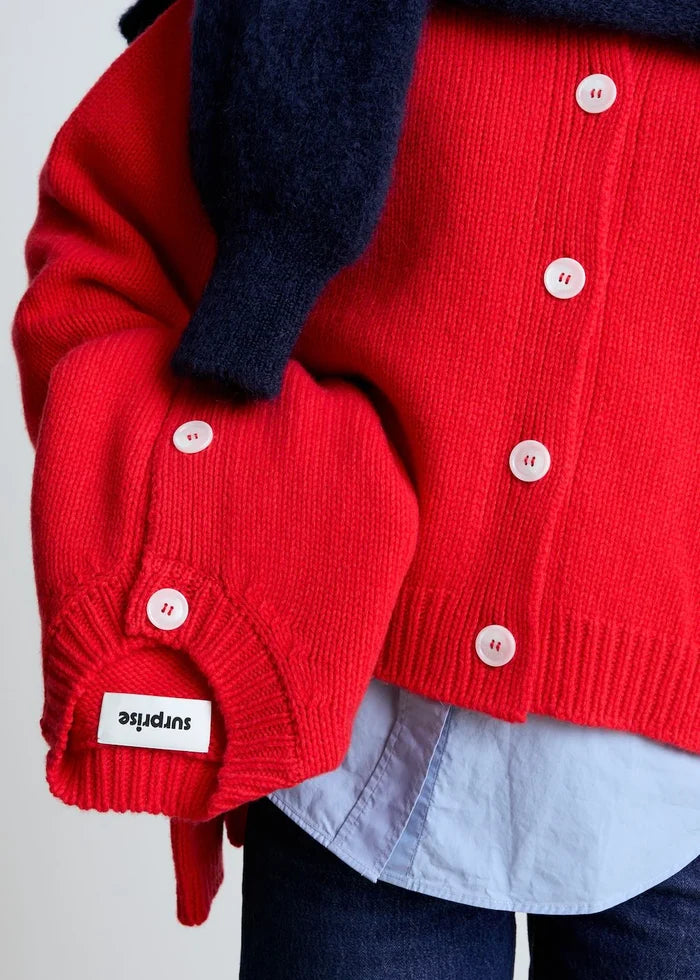 Emma Wool Cardigan (Red)