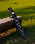 Engraved Black Bowie Knife – Heavy Duty Survival & Collectible Blade cskforged