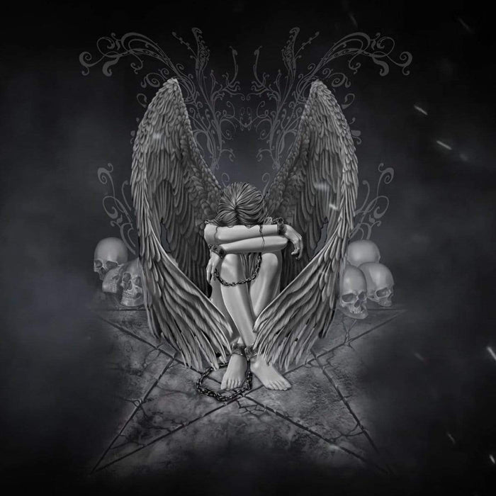 ENSLAVED ANGEL - Lace Layered Cap Sleeve Top Black Spiral USA