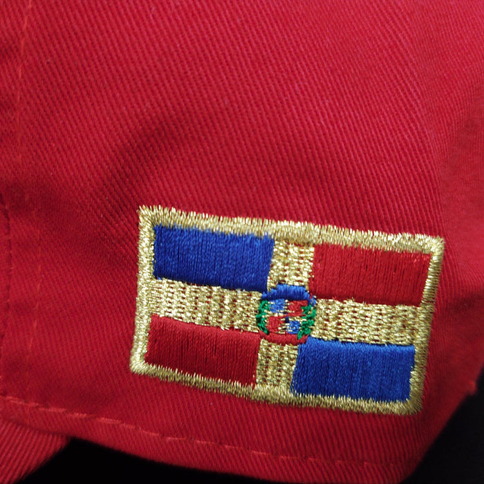 Escudo Republica Dominicana - Dominican Red / Metallic Gold Shield Dad Hat Peligro Sports