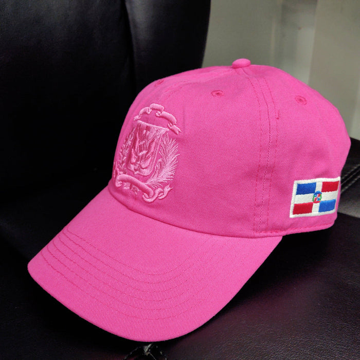 Escudo Republica Dominicana - Dominican Shield Pink / Pink Color Dad Hat Peligro Sports