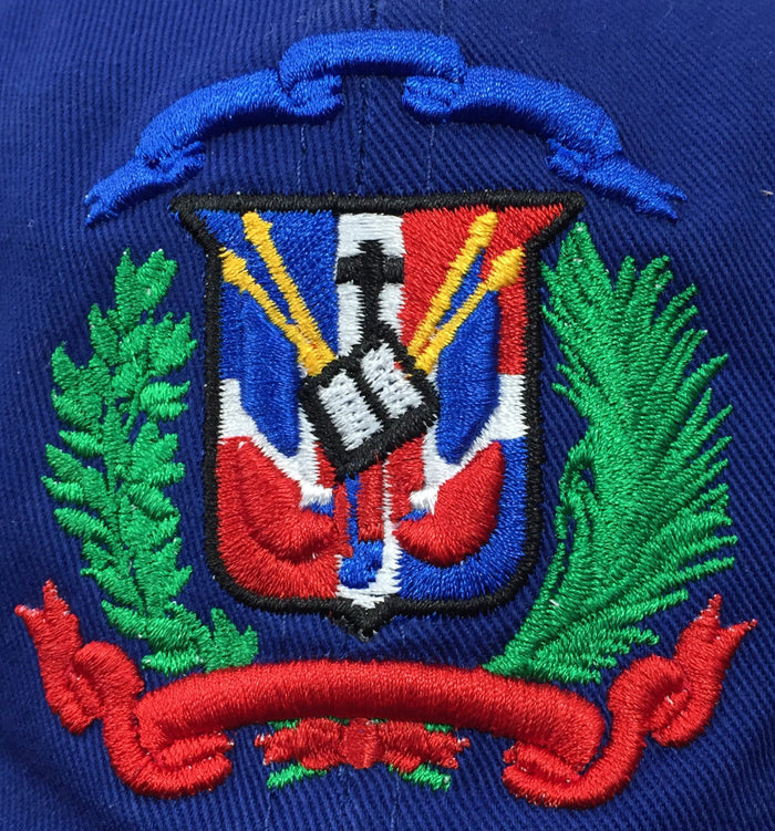 Escudo Republica Dominicana - Dominican Shield Royal / Full Color Dad Hat Peligro Sports