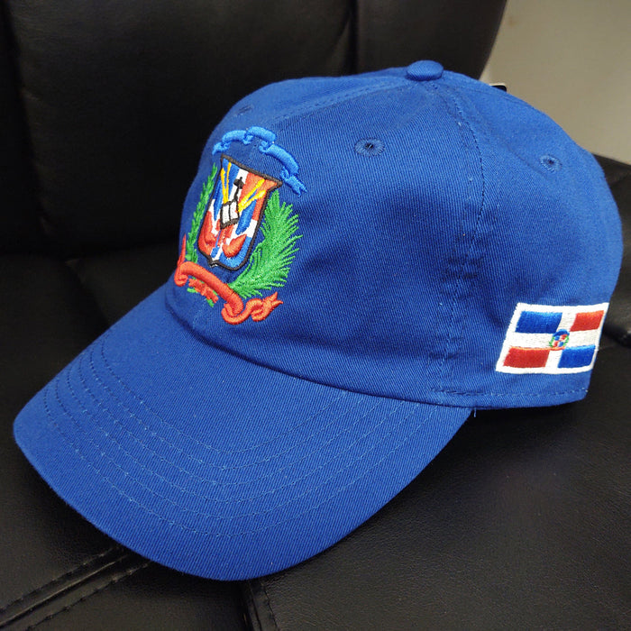 Escudo Republica Dominicana - Dominican Shield Royal / Full Color Dad Hat Peligro Sports