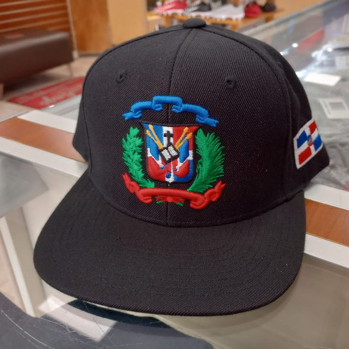 Escudo Republica Dominicana - Dominican Snapback Black - Full Color Hat Peligro Sports