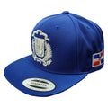 Escudo Republica Dominicana - Dominican Snapback Royal - Metallic Silver Hat Peligro Sports