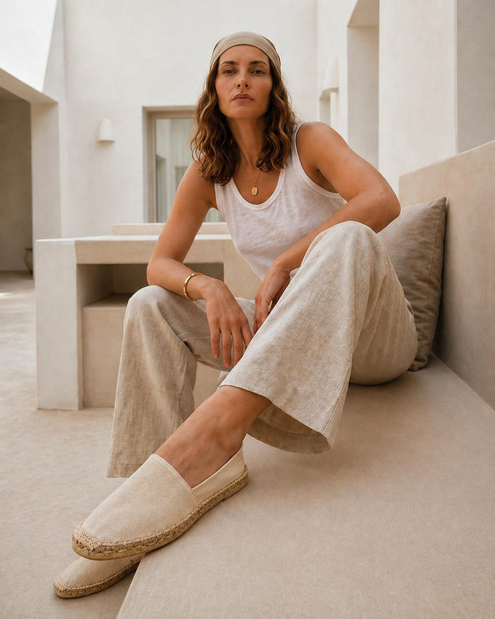 Espadrillas Alba beige in canvas - vegan