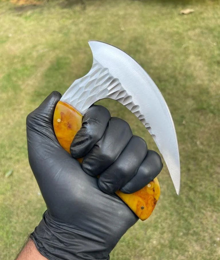 Exquisite Handforged D2 Steel Ulu Knife cskforged