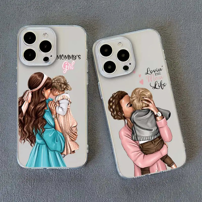 Family Mama Of Girl Mom Clear Phone Case For iPhone PhoneShells
