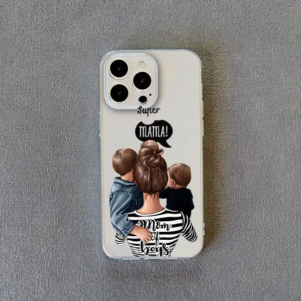 Family Mama Of Girl Mom Clear Phone Case For iPhone PhoneShells