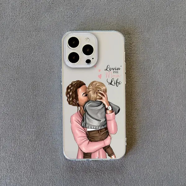 Family Mama Of Girl Mom Clear Phone Case For iPhone PhoneShells