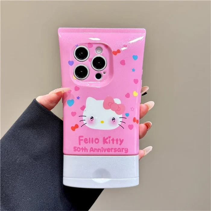 Fashion 3D Cute Hello Kitty Pattern Silicone Candy Solid Color Phone Case PhoneShells