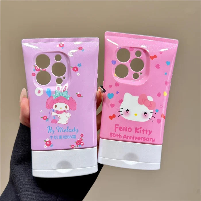 Fashion 3D Cute Hello Kitty Pattern Silicone Candy Solid Color Phone Case PhoneShells