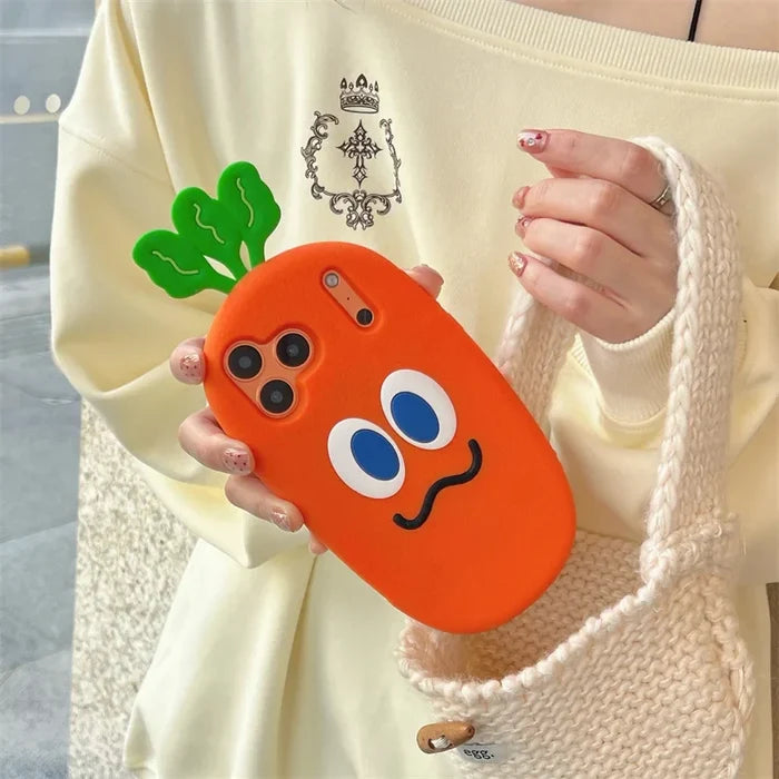 Fashion Cute 3D Carrot Phone Case For iPhone PhoneShells