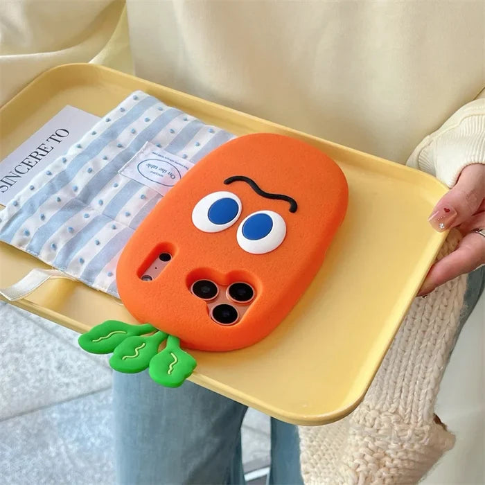 Fashion Cute 3D Carrot Phone Case For iPhone PhoneShells