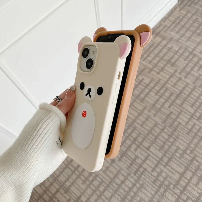 Fashion Cute Cartoon Rilakkuma Bear Soft Silicone Phone Case PhoneShells