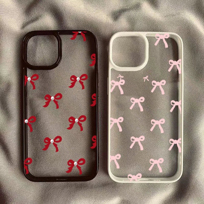Fashionable Red Pink Bow Phone Case PhoneShells