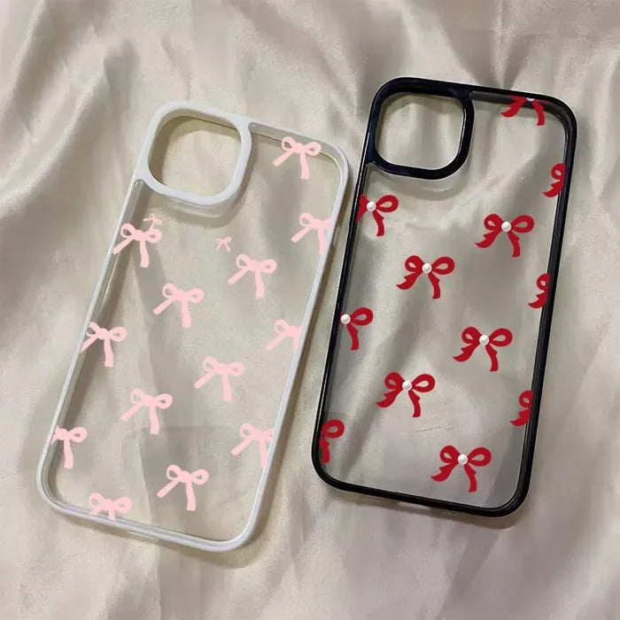 Fashionable Red Pink Bow Phone Case PhoneShells