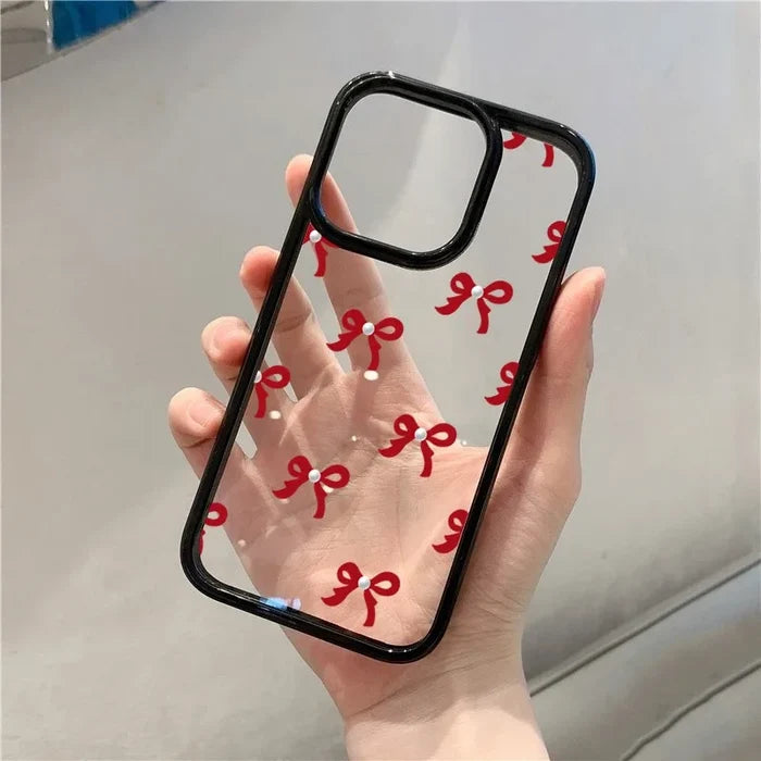 Fashionable Red Pink Bow Phone Case PhoneShells
