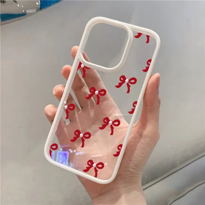 Fashionable Red Pink Bow Phone Case PhoneShells