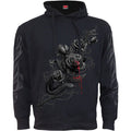FATAL ATTRACTION - Side Pocket Stitched Hoody Black Spiral USA