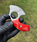 Finger hole Unique Handmade ULU Knife cskforged