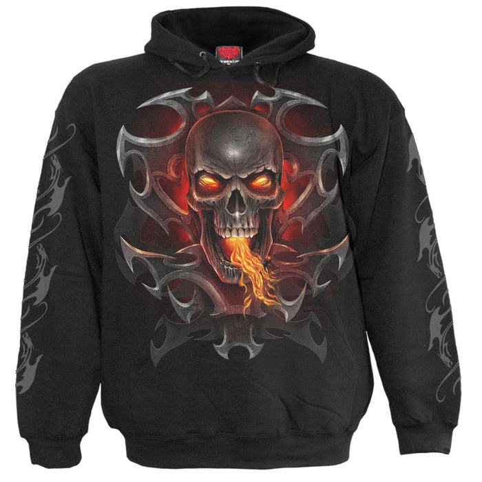FIRE DRAGON - Hoody Black Spiral USA