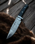 Fire Pattern Damascus Steel Hunting Knife G10 Handle for Unmatched Grip cskforged
