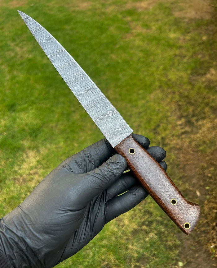 Fixed Blade Damascus steel fillet knife cskforged