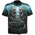 FLAMING SPINE - Allover T-Shirt Black Spiral USA