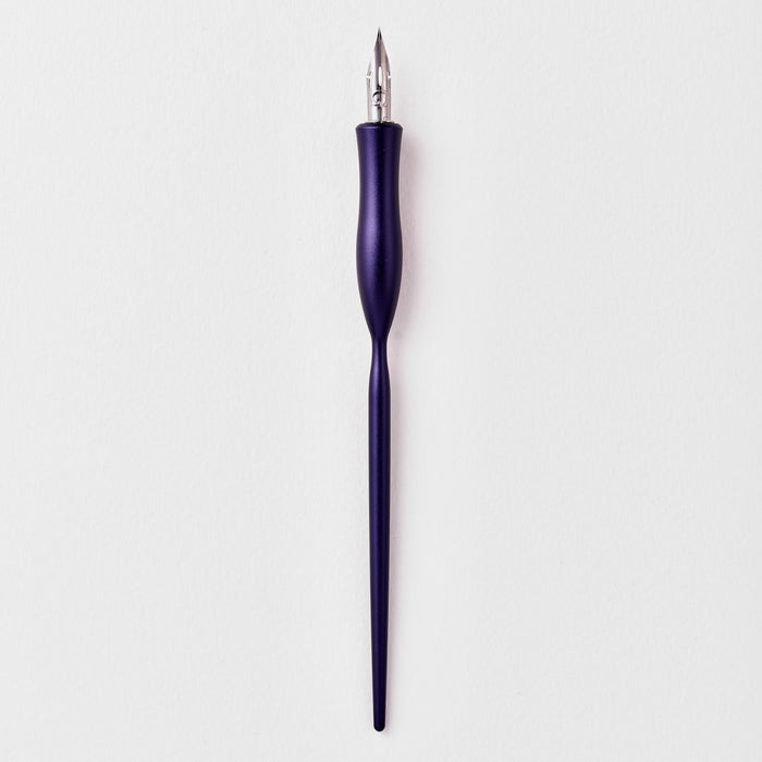 Flourish calligraphy pen with straight nib setting in Iris