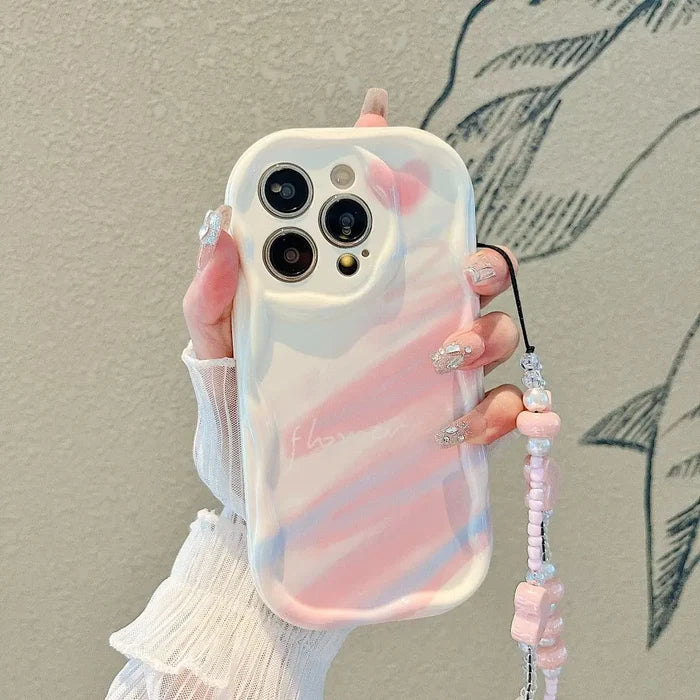 Flower Bracelet Wrist Strap Back Cover Chain Accessory For iPhone PhoneShells