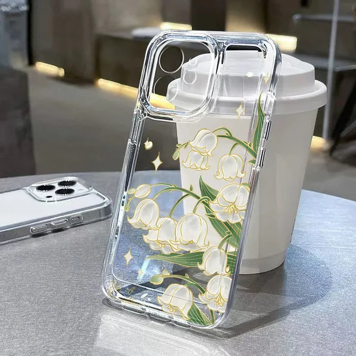 Flower Shockproof Transparent Phone Case PhoneShells