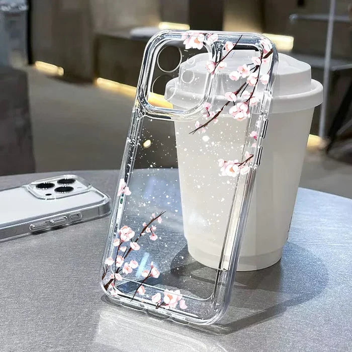 Flower Shockproof Transparent Phone Case PhoneShells