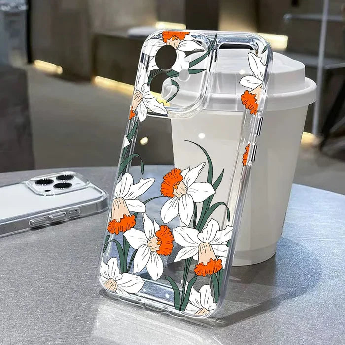 Flower Shockproof Transparent Phone Case PhoneShells