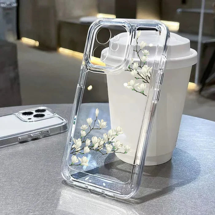 Flower Shockproof Transparent Phone Case PhoneShells